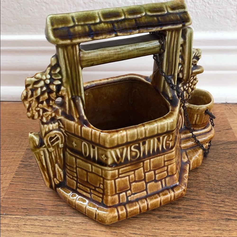 Vintage ceramic wishing well